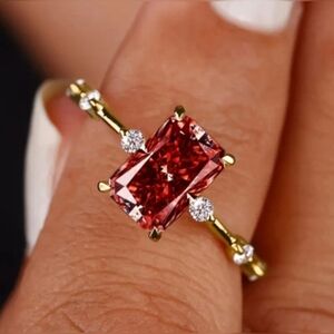 Gorgeous Emerald cut solitaire rings, various sizes*